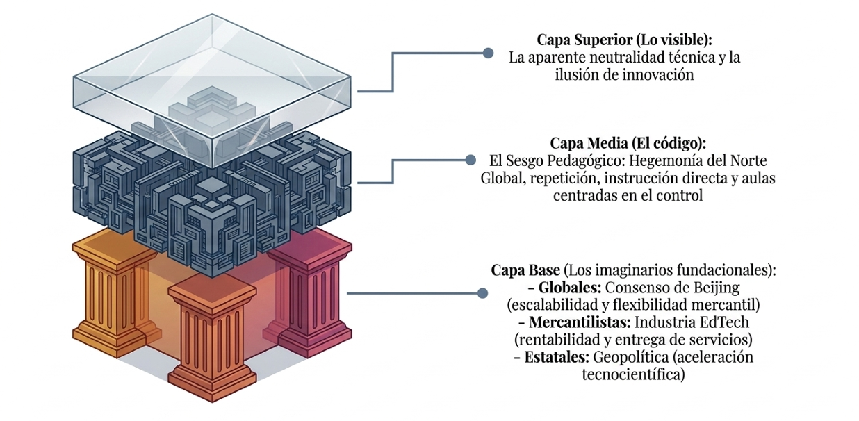 El Ecosistema Educativo 4.0. Muestra una sociedad totalmente integrada. Es una imagen ideal para hablar de infraestructura LMS y arquitectura de datos.