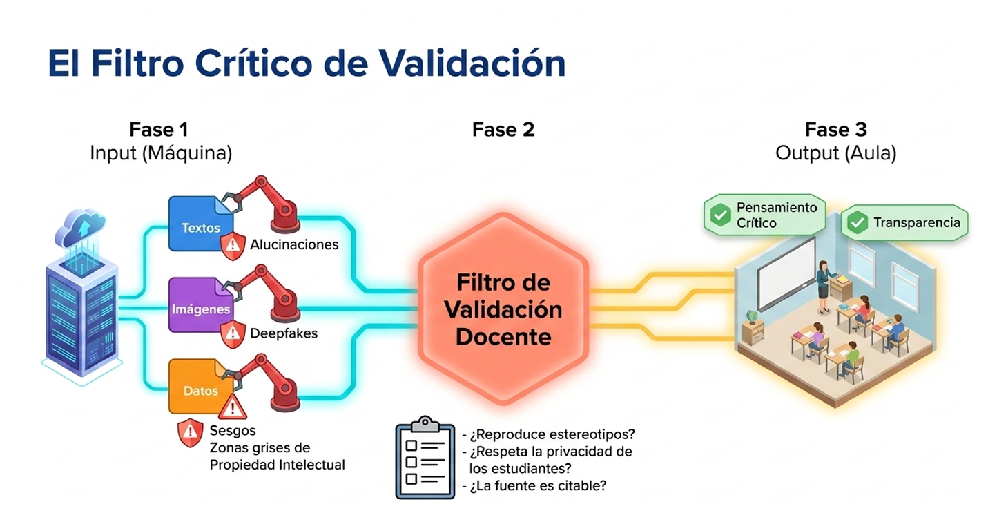 Simboliza la interconectividad. Las redes de luz que parecen neuronas representan cómo la IA se infiltra en cada capa de la arquitectura educativa: desde el marketing hasta la evaluación.