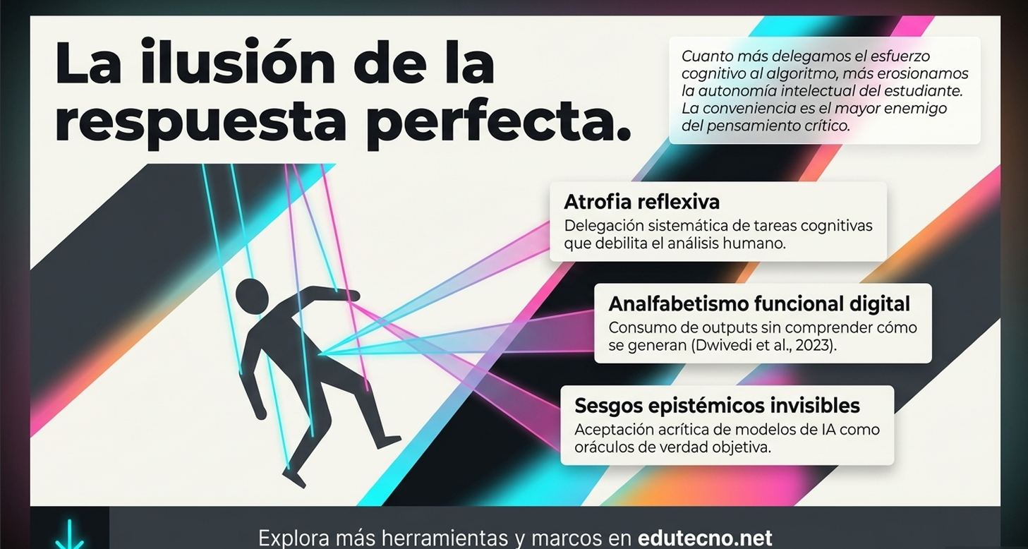 La atrofia reflexiva. Existe un dilema de confianza sobre los "sesgos epistémicos invisibles". Si las instituciones aceptan las respuestas de la IA como oráculos de verdad objetiva, corren el riesgo de validar prejuicios automatizados sin escrutinio humano.