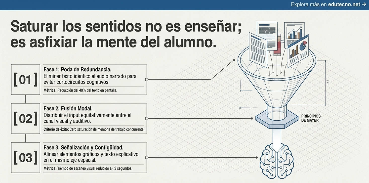 Ilustración educativa con embudo de ideas, cerebro digital y pasos numerados sobre aprendizaje y memoria.