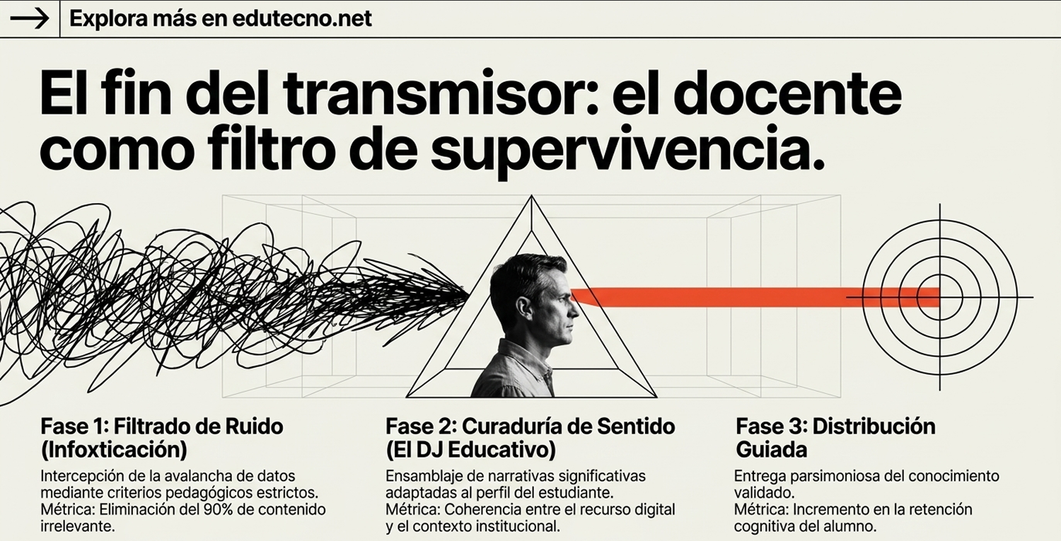 Ilustración educativa con texto sobre transmisor, filtro de supervivencia, fases y un hombre en triángulo con diana.